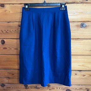 Vintage Burberry Navy Pencil Skirt sz 6